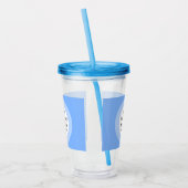 お感動的前は世界青の光だ アクリルタンブラー (左)