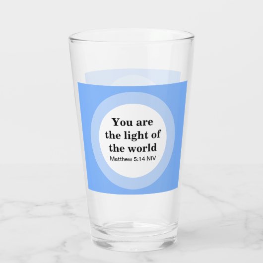 お感動的前は世界青の光だ タンブラーグラス (裏面)