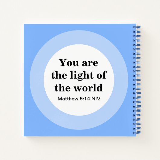 お感動的前は世界青の光だ ノートブック (裏面)