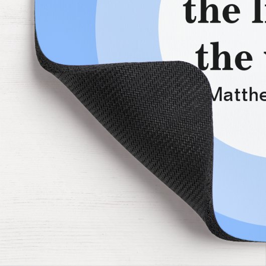 お感動的前は世界青の光だ マウスパッド (コーナー)