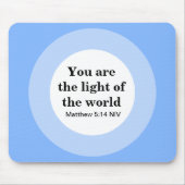 お感動的前は世界青の光だ マウスパッド (正面)