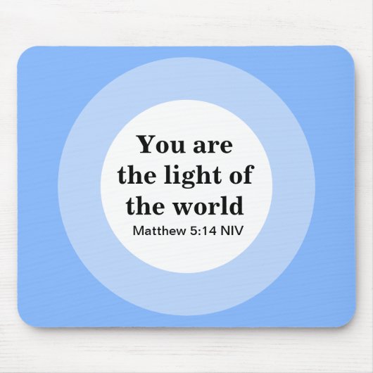 お感動的前は世界青の光だ マウスパッド (正面)