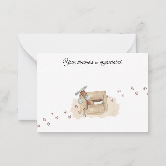 お感謝していい救済!猫を箱に入れてくれてありがとう ノートカード (裏面)