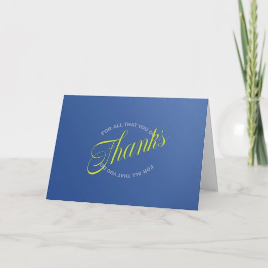 お感謝していし頂いた事に対して カード (正面)