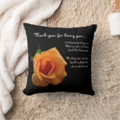 お感謝していよオレンジバラ義母ピロー クッション (ブランケット)