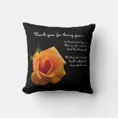 お感謝していよオレンジバラ義母ピロー クッション (正面)