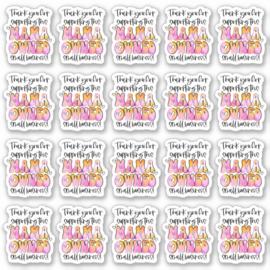 お感謝してい前がママの経営を支えてる シール (正面)