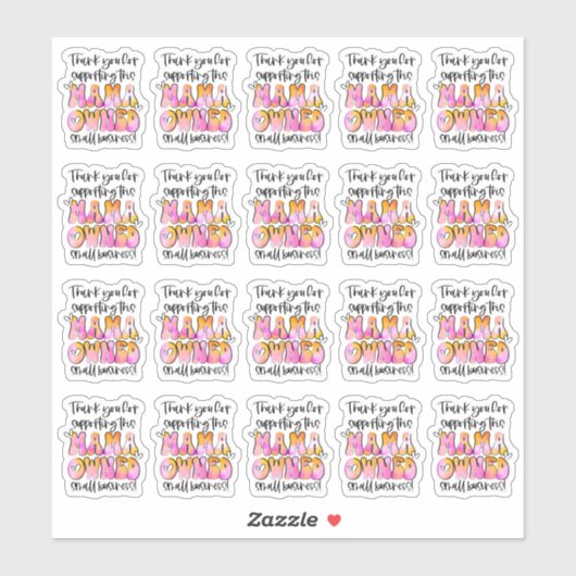 お感謝してい前がママの経営を支えてる シール (シート)