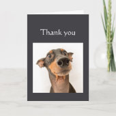 お感謝してい前のおもしろい犬なしには成し得なかった カード (正面)