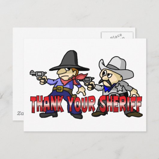 お感謝してい前の保安官 ポストカード (正面/裏面)