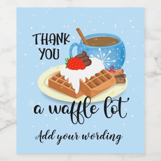 お感謝してい前はワッフル先生ボランティアのギフト ワインラベル (シングルラベル)