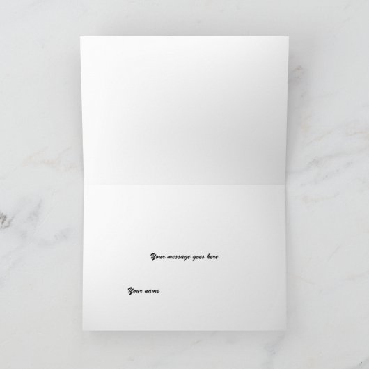 「お感謝してい前は黒い黄色のダマスク結婚 サンキューカード (内部)