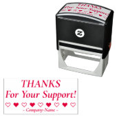 「お感謝してい客様のサポートのため!」 +ビジネス名スタンプ セルフインキングスタンプ (インサイチュ)