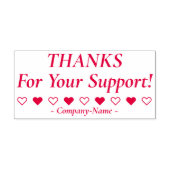 「お感謝してい客様のサポートのため！」 +ビジネス名スタンプ セルフインキングスタンプ (デザイン)