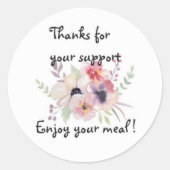 お感謝してい客様のサポート配送の運転者食楽しむ品 ラウンドシール (正面)