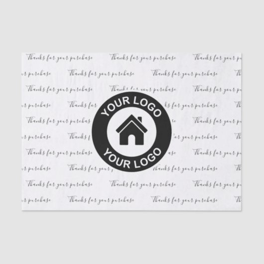 お感謝してい客様の購入カスタムのロゴ 薄葉紙 (正面)