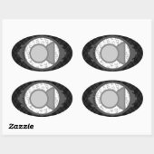 お感謝してい客様(独自の写真を挿入) 楕円形シール (シート)