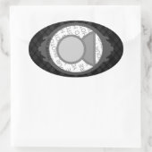 お感謝してい客様(独自の写真を挿入) 楕円形シール (バッグ)