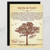 お感謝してい母さんとパパの贈り物、母/父の日の贈り物 メニュー (正面/裏面)