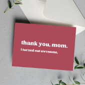 「お感謝してい母さん、私はミニマ素晴らしリスト サンキューカード