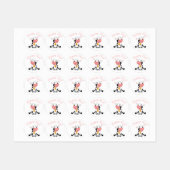 お感謝してい誕生日ピンクシール ラベル (シート)