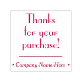 「お感謝してい買い上げに！」と会社名 セルフインキングスタンプ (デザイン)