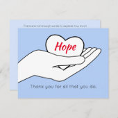 お手とハート サンキューカード (正面/裏面)
