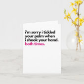 お手のひらのお悔やみのカードを喜ばせて申し訳ございません カード (黄色い花)