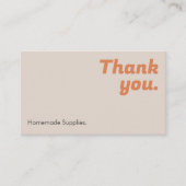 お手作り商品プロモーション用品に感謝 名刺 (正面)