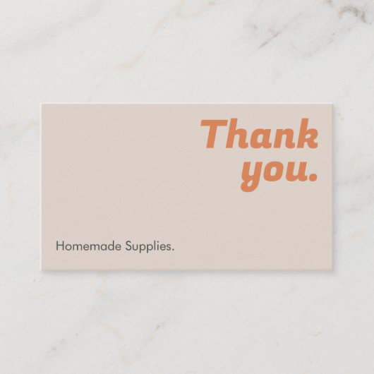 お手作り商品プロモーション用品に感謝 名刺 (正面)