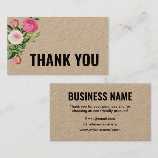 お手作り環境にやさしのフローラ 名刺 (正面/裏面)