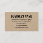 お手作り環境にやさしのフローラ 名刺 (裏面)