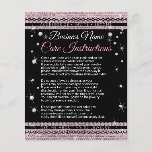 お手入れ方法 5つのSSを避ける チラシ (正面)