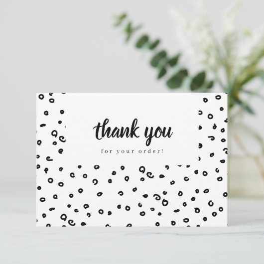 お手形の名刺をありがとうございます サンキューカード (スタンド正面)