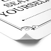 お手洗いサインおもしろいを下さい ポスター (角)