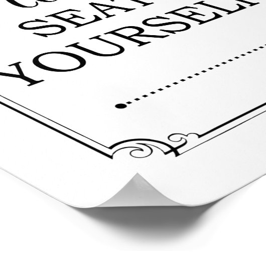 お手洗いサインおもしろいを下さい ポスター (角)