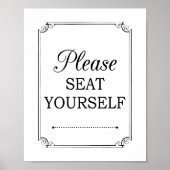 お手洗いサインおもしろいを下さい ポスター (正面)