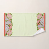 お手洗いタオルのセットに収まった牡丹 バスタオルセット (ハンドタオル)