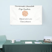 お手製クッキーのラベルにテキスト名をカスタマイズして追加 横断幕 (トレードショー)