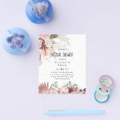 お手軽予算のパンパス草の写真ブライダルシャワーの招待状 チラシ (シングル)