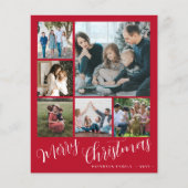 お手軽 フォト コラージュ クリスマス ホリデー カード (正面)