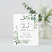 お手軽 ブライダルシャワー グリーン ボタンカル インビテーション (スタンド正面)