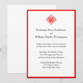 お手頃でエレガントな結婚式の招待状 招待状 (正面/裏面)