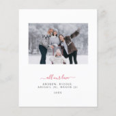 お手頃なクリスマス写真ホリデー2022年カード チラシ (裏面)