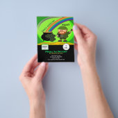 お手頃なセントパトリックデーのレプラハーンと金のポット チラシ (手)