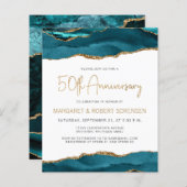 お手頃なターコイズゴールドアゲート 50周年 説明会招待状 (正面/裏面)