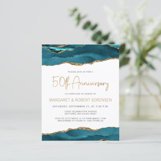 お手頃なターコイズゴールドアゲート 50周年 説明会招待状 (スタンド正面)