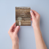 お手頃なブライダルシャワーの招待状「ブッフェ＆バブル」 チラシ (手)