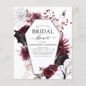 お手頃なブライダルシャワー ハロウィン 秋 落ち葉 フライヤー (正面)