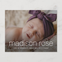 お手頃なベビー名前3枚組写真出生発表